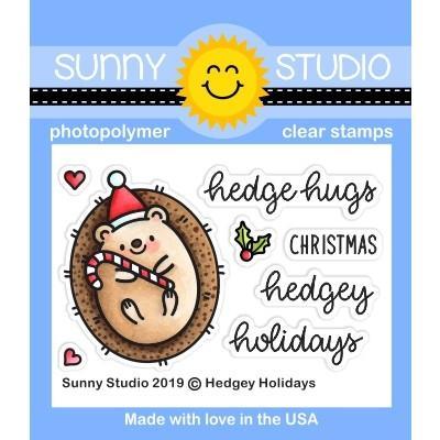 Sunny Studio Clear Stamps - Hedgey Holidays